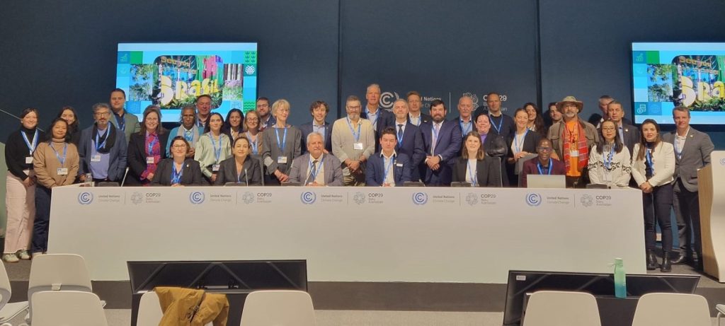 Nazeer with the agriculture group at COP29. 